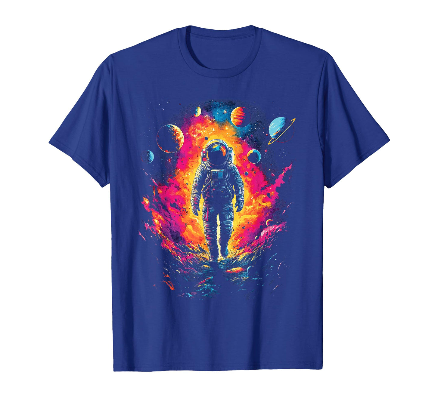 Astronaut Walking in Galaxy Outer Space Explorer Science T-Shirt