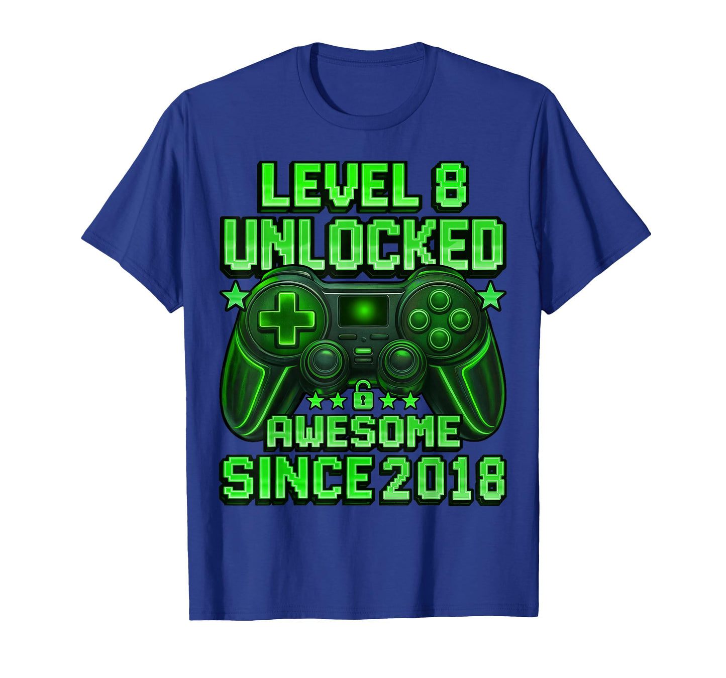 Level 8 Unlocked 8 Year Old Gifts for Boys 8th Birthday Boy T-Shirt