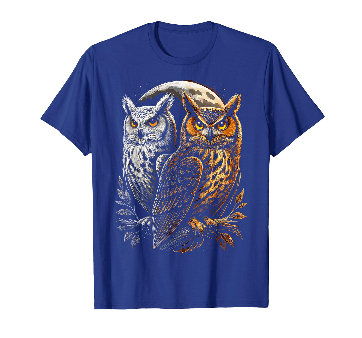 Owl Birds Animal Moon Owls Lover T-Shirt