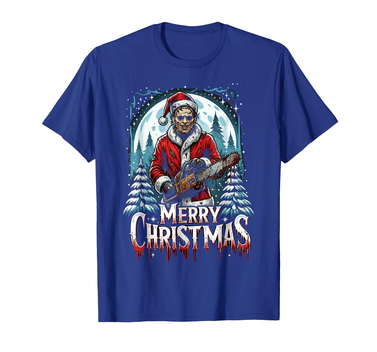 Merry Christmas Festive Slasher Candy Cane Menace T-Shirt
