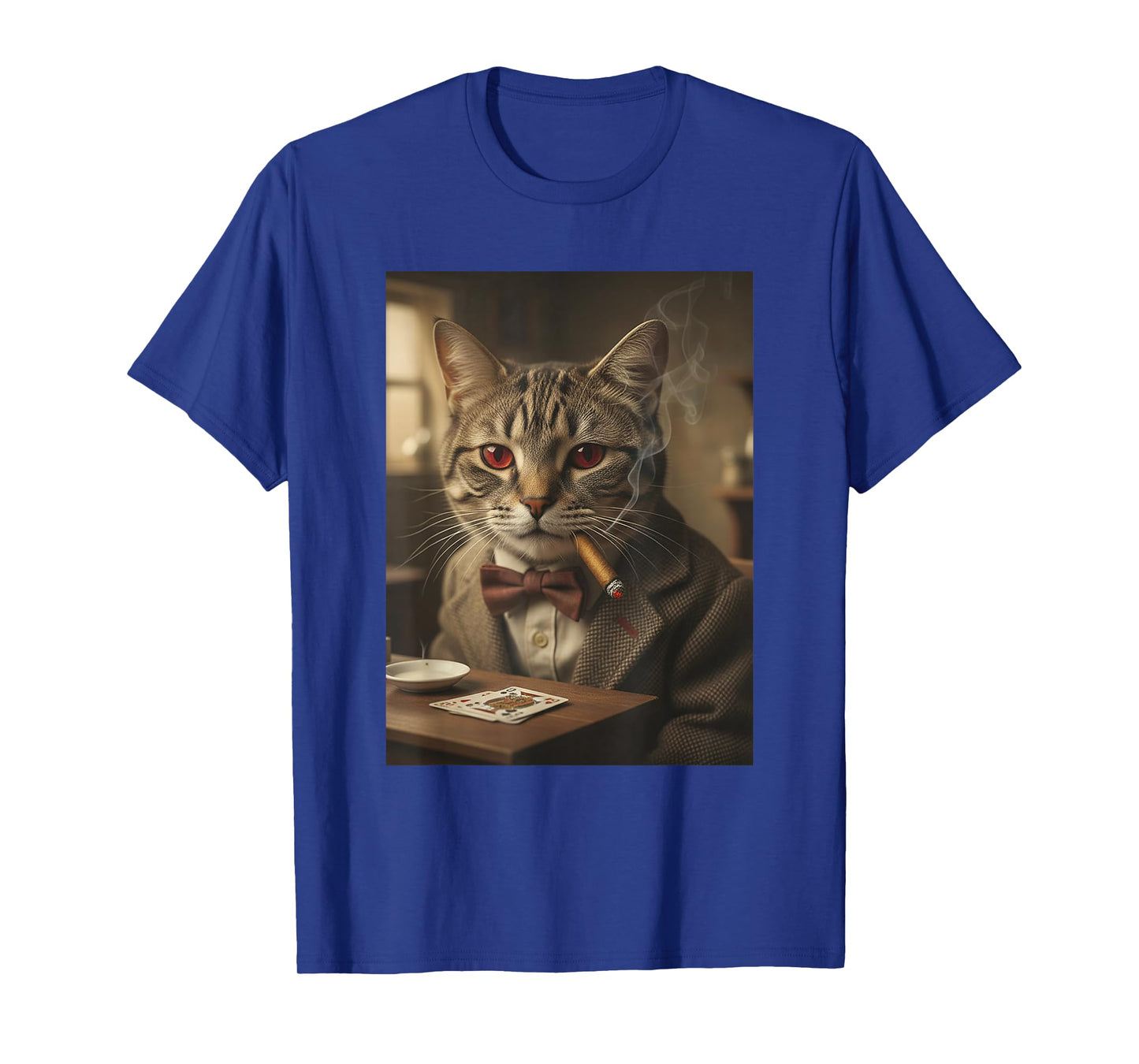 Cool Retro Cat Smoking Cigar Classy Cat Gangster Kitty Meme T-Shirt