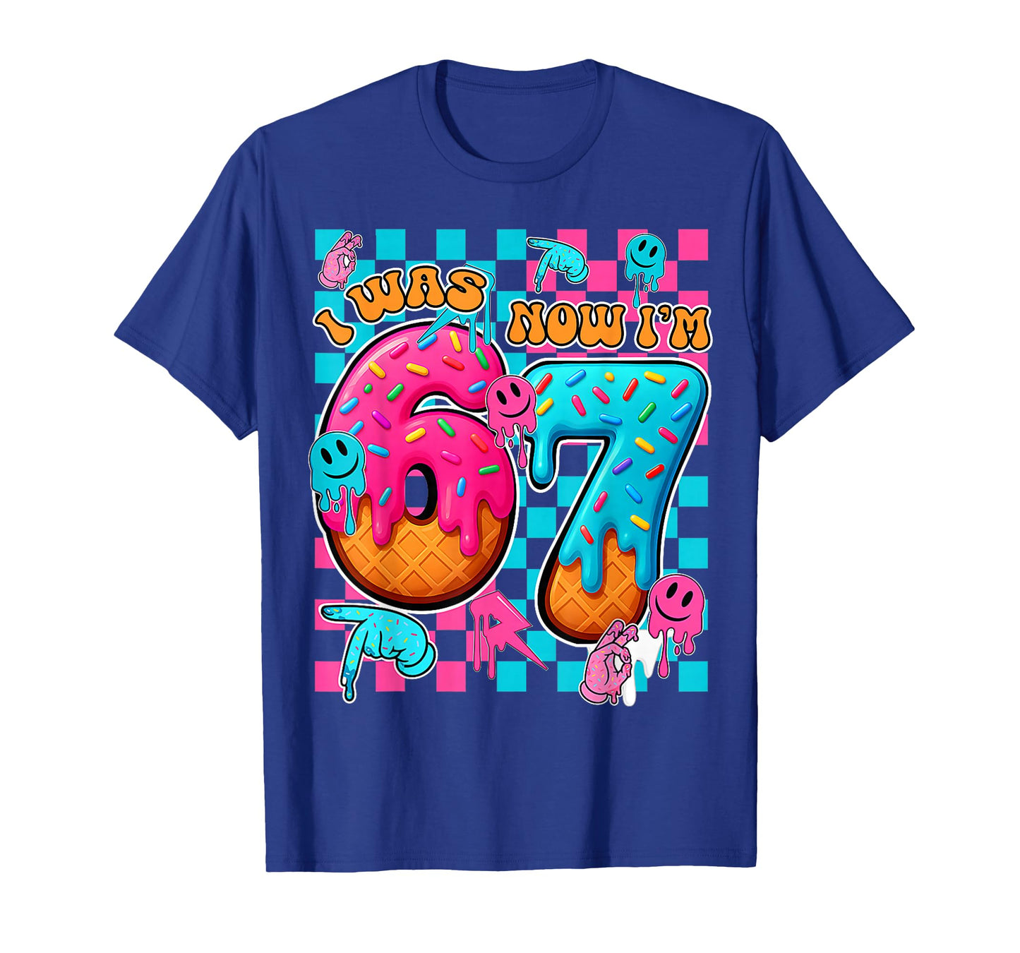 7 Year Old Birthday I was 6 Now I'm 7 67 Funny for Kids T-Shirt
