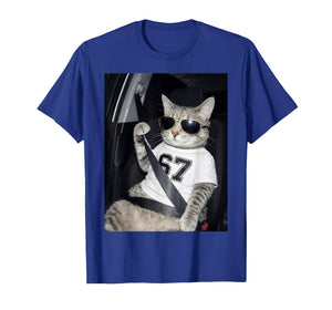 Funny 67 Cat Wearing Sunglasses Six Seven 6 7 Cool Cat Meme T-Shirt