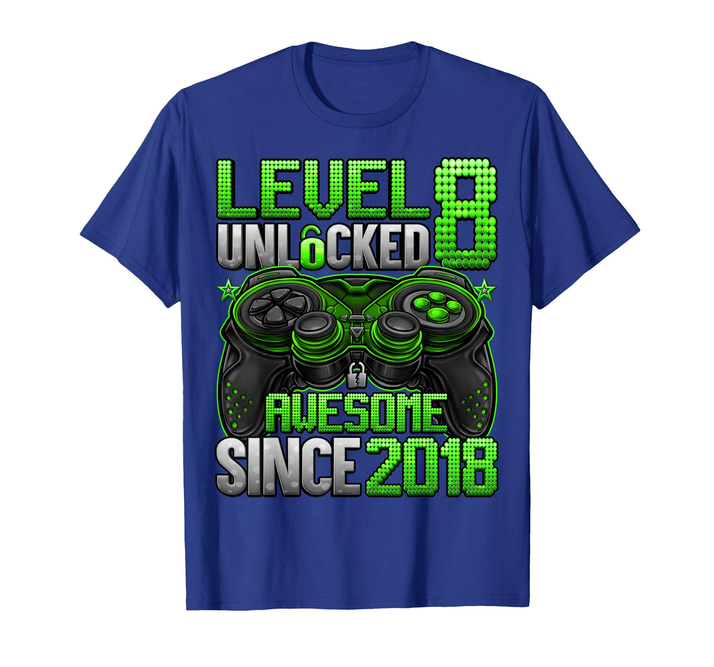 Level 8 Unlocked 8 Year Old Gifts for Boys 8th Birthday Boy T-Shirt