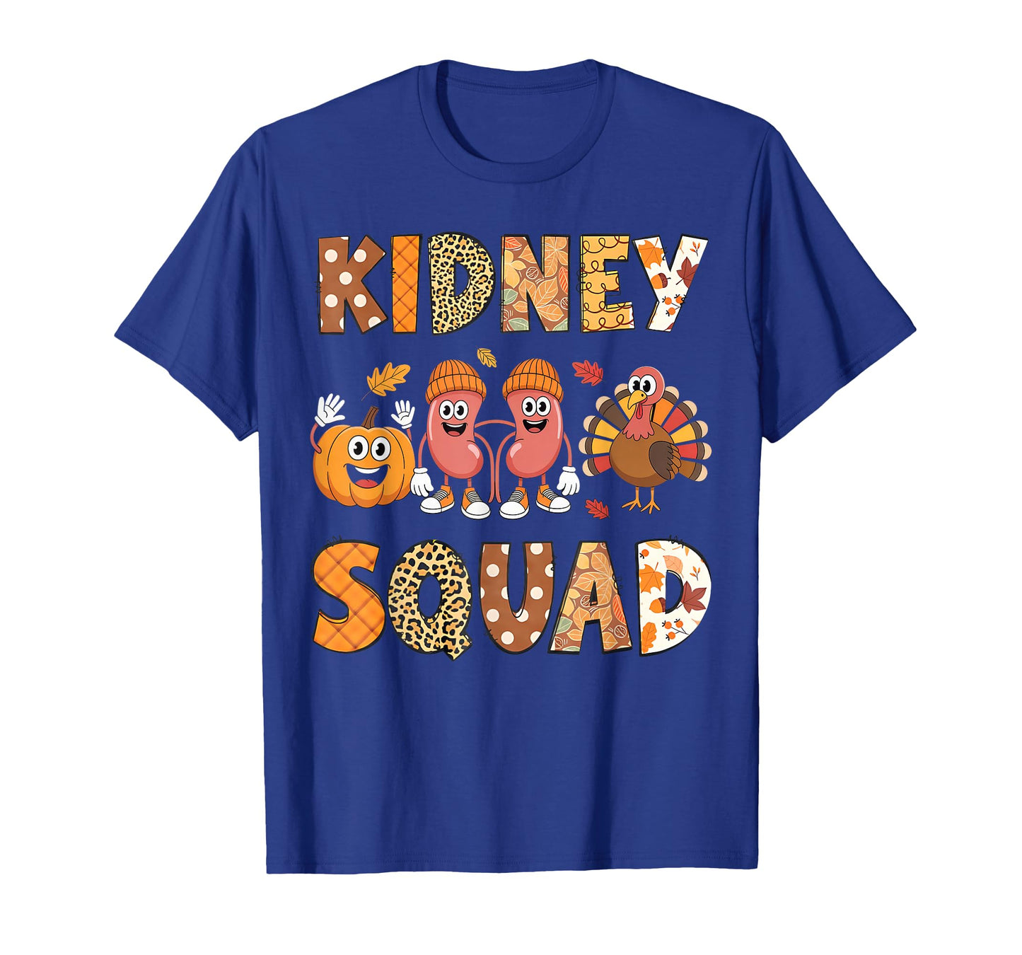 Kidney Squad Turkey Pumpkin Dialysis Nurse Thanksgiving T-Shirt
