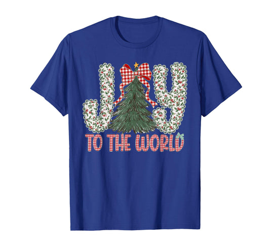 Joy to The World Jesus Christian Christmas Xmas Tree Holiday T-Shirt