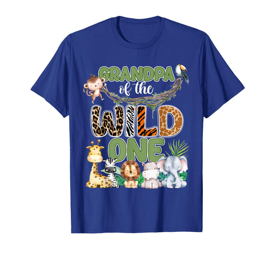 Grandpa of The Wild One 1St Birthday Family Safari Jungle T-Shirt