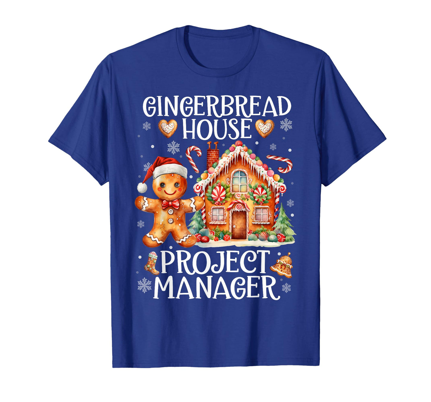 Gingerbread House Project Manager Cookie Christmas Pajamas T-Shirt