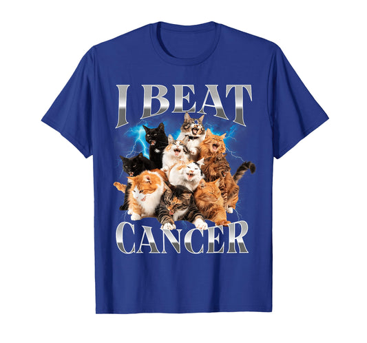 I Beat Cancer Survivor - Funny Cat Meme - Bootleg T-Shirt