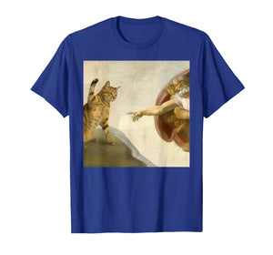 Tabby Cat Creation of Adam Meme T-Shirt