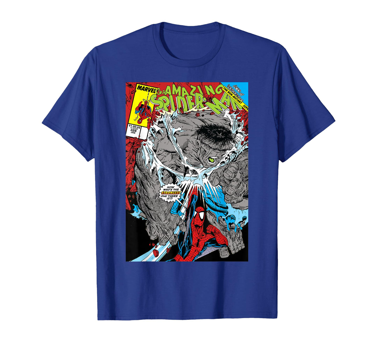 Marvel Comics Spider-Man vs. Hulk Action-Packed Artwork T-Shirt
