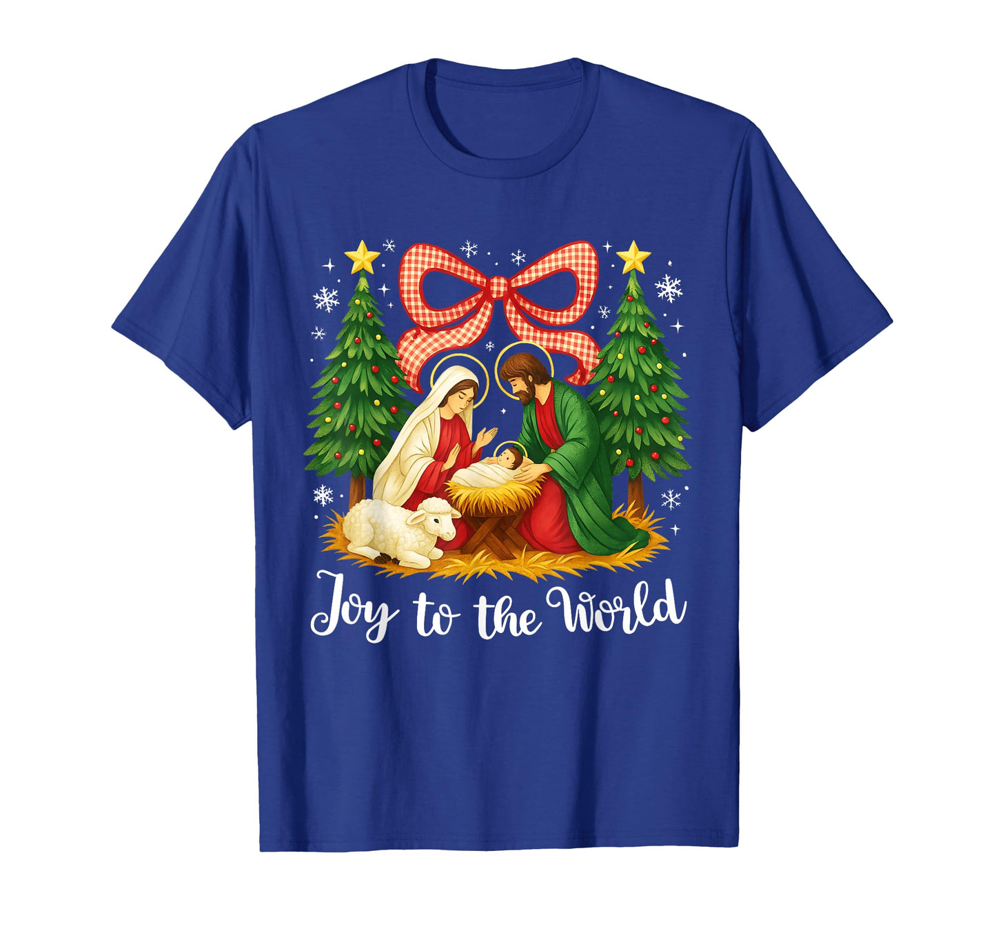 Christmas Christian Joy to The World Coquette Jesus Nativity T-Shirt
