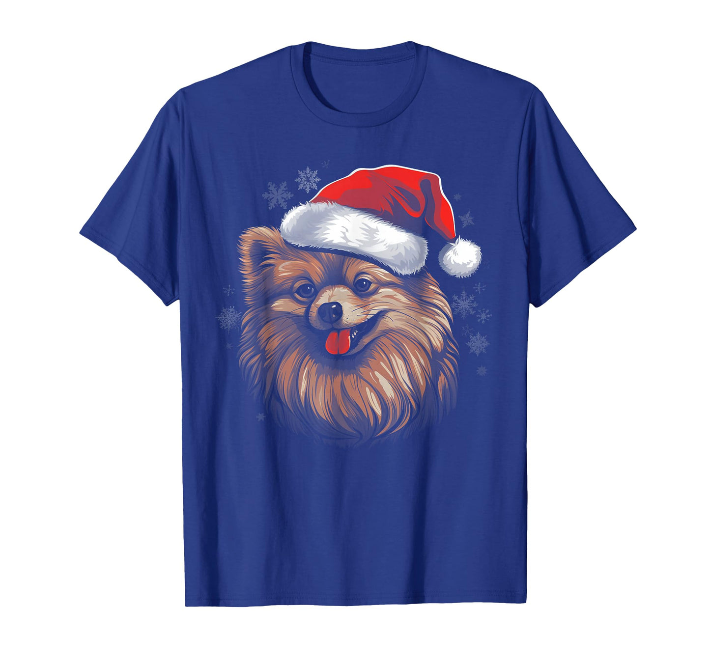 Pomeranian Dog - Christmas Funny Santa Holiday Men Women T-Shirt