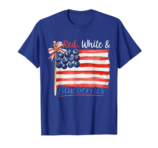 Red White and Blueberries Patriotic USA Funny Design T-Shirt