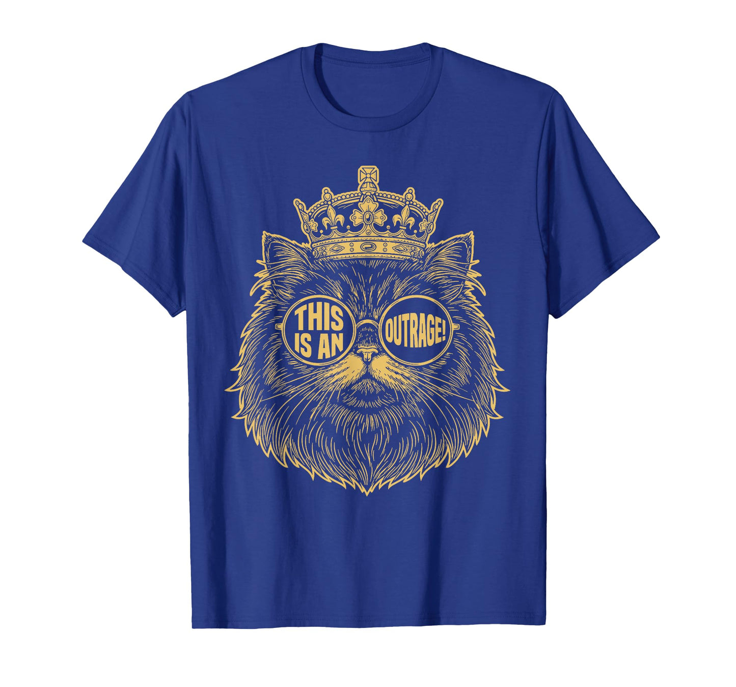 This is an Outrage Funny Princess Cat Donut Gold Womens Mens T-Shirt