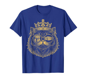 This is an Outrage Funny Princess Cat Donut Gold Womens Mens T-Shirt