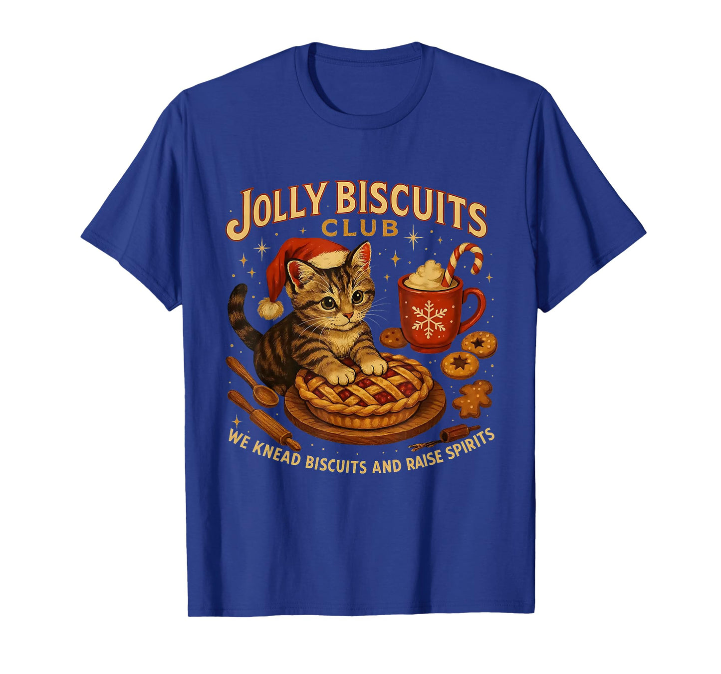 Jolly Biscuits Club We Knead Cat Xmas T-Shirt