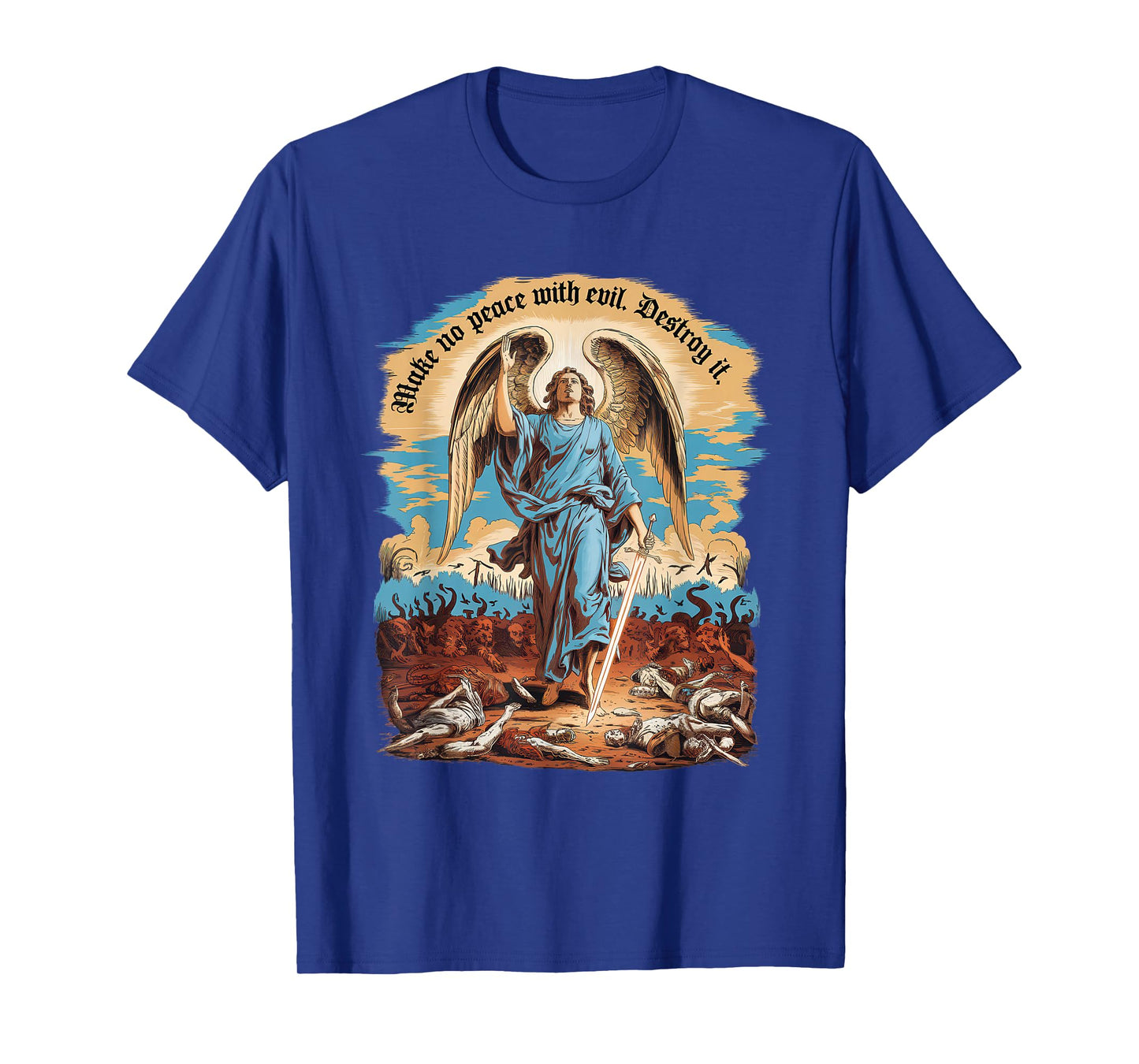 Make No Peace with Evil Tshirt Archangel Michael Jesus God T-Shirt