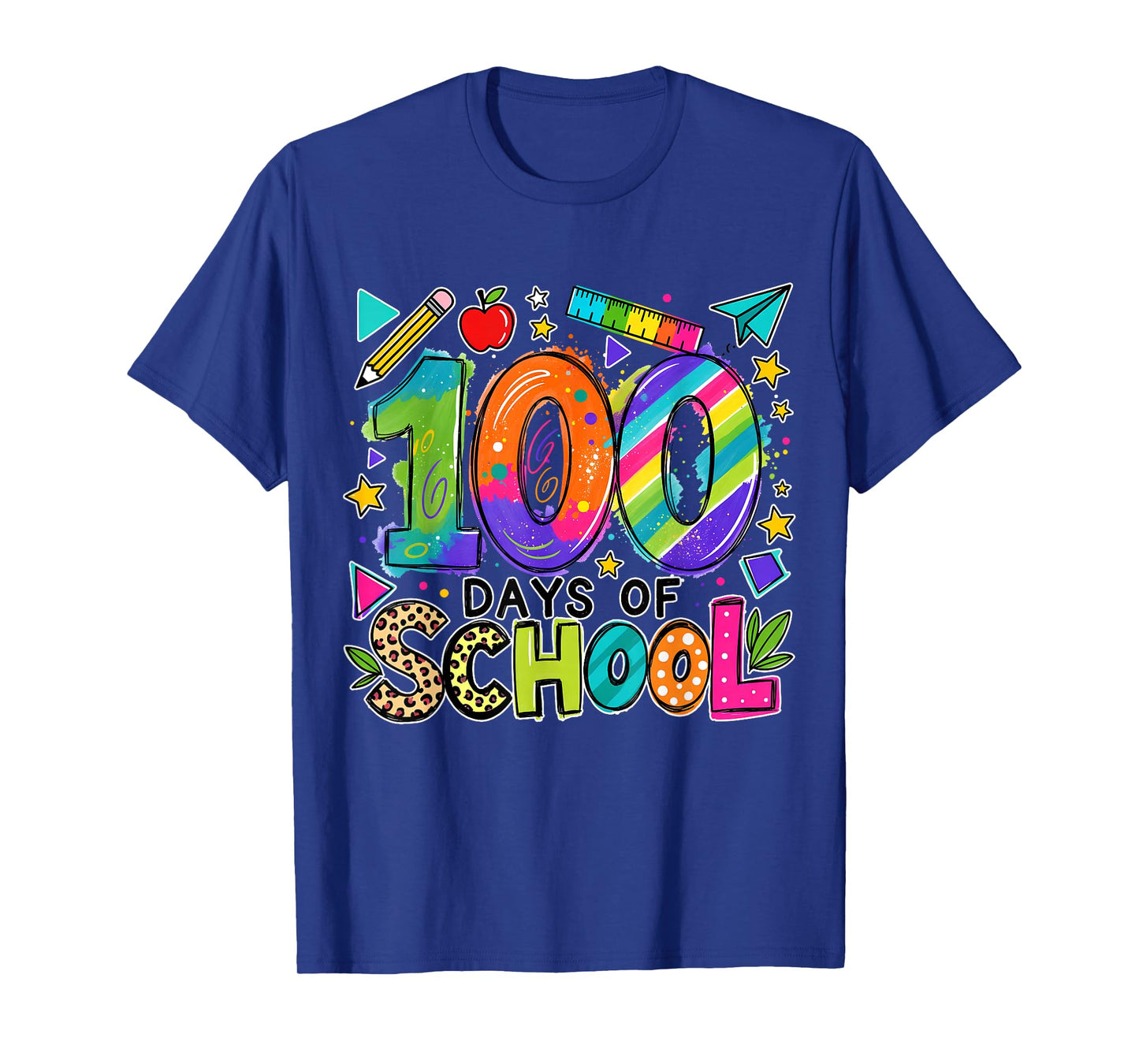 100 Days of School Teacher Kids Cute Happy 100th Days School T-Shirt