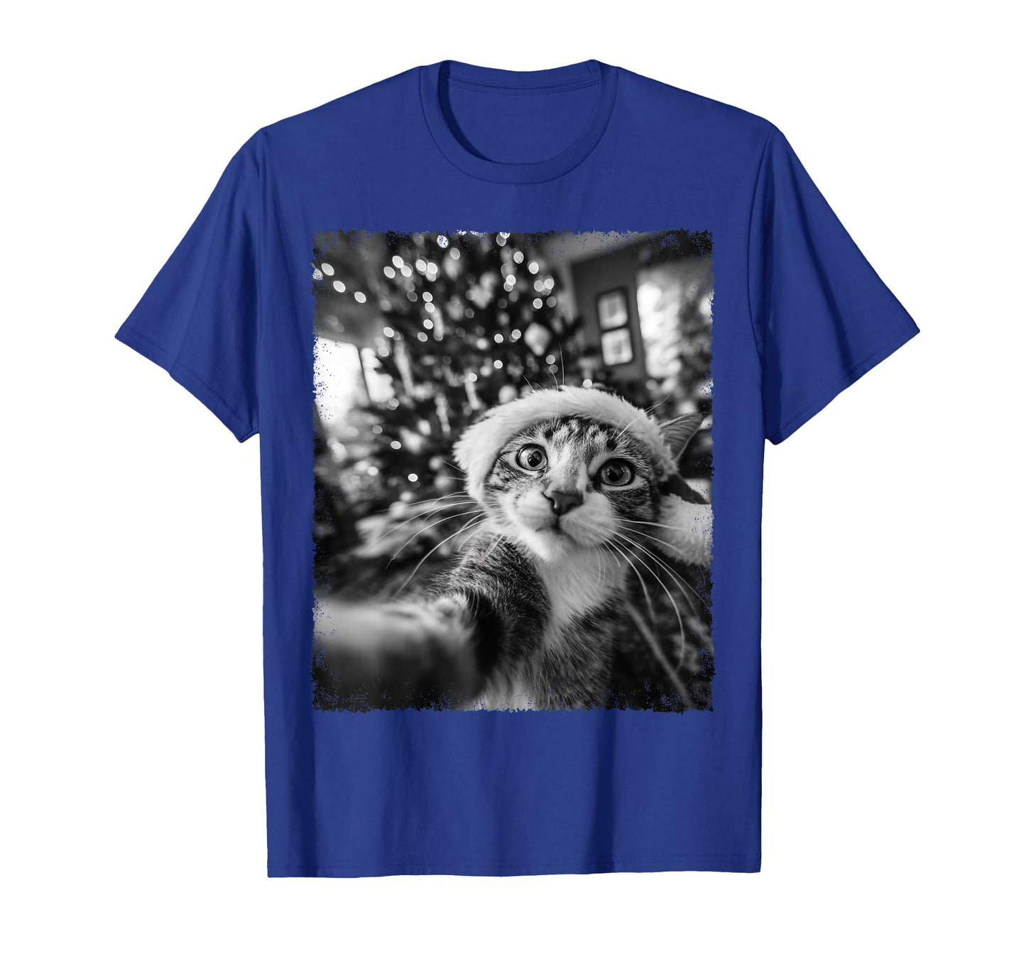 Funny Selfie Christmas Cat Tree T-Shirt