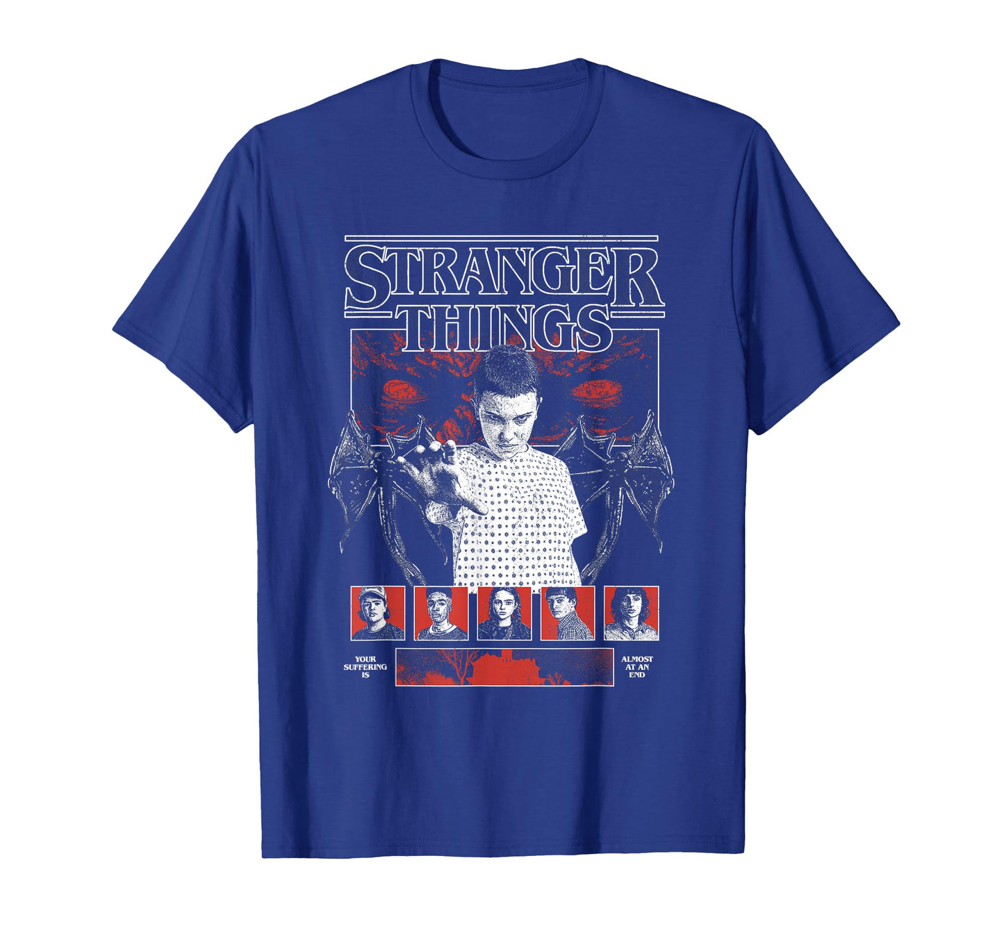 Stranger Things Eleven and Main Cast Collage T-Shirt