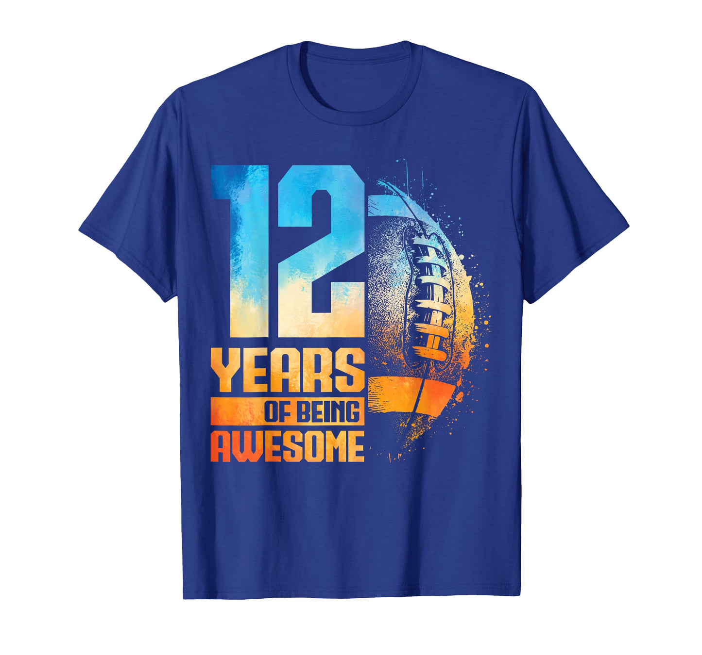 12th Birthday Retro American Football 12 Years Old Boy Girl T-Shirt