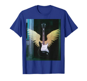 Retro Electric Guitar Wings Music Lover Rock and Roll Gifts T-Shirt