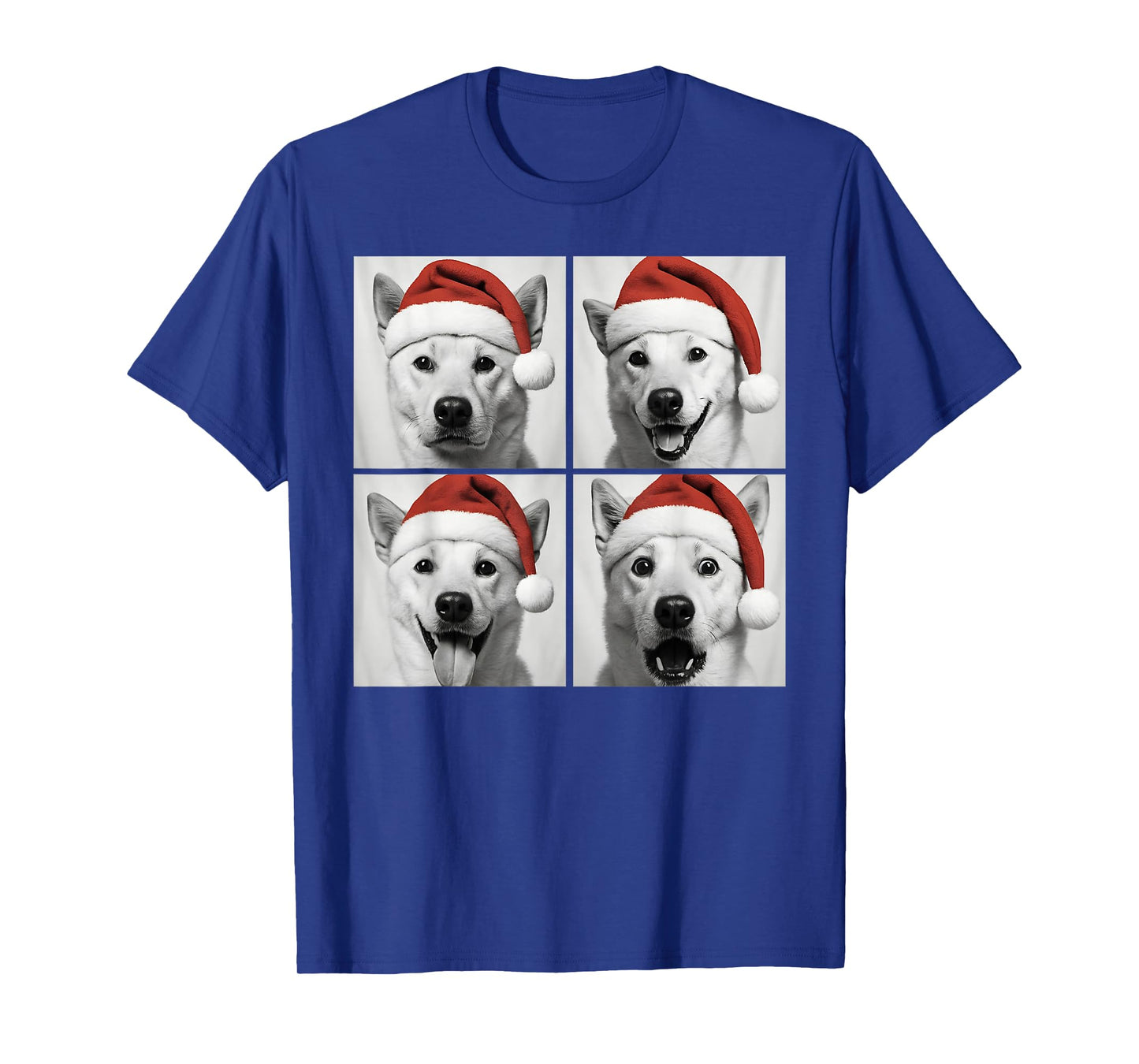 Funny Christmas Korean Jindo Santa Dog Lover Photo Booth T-Shirt