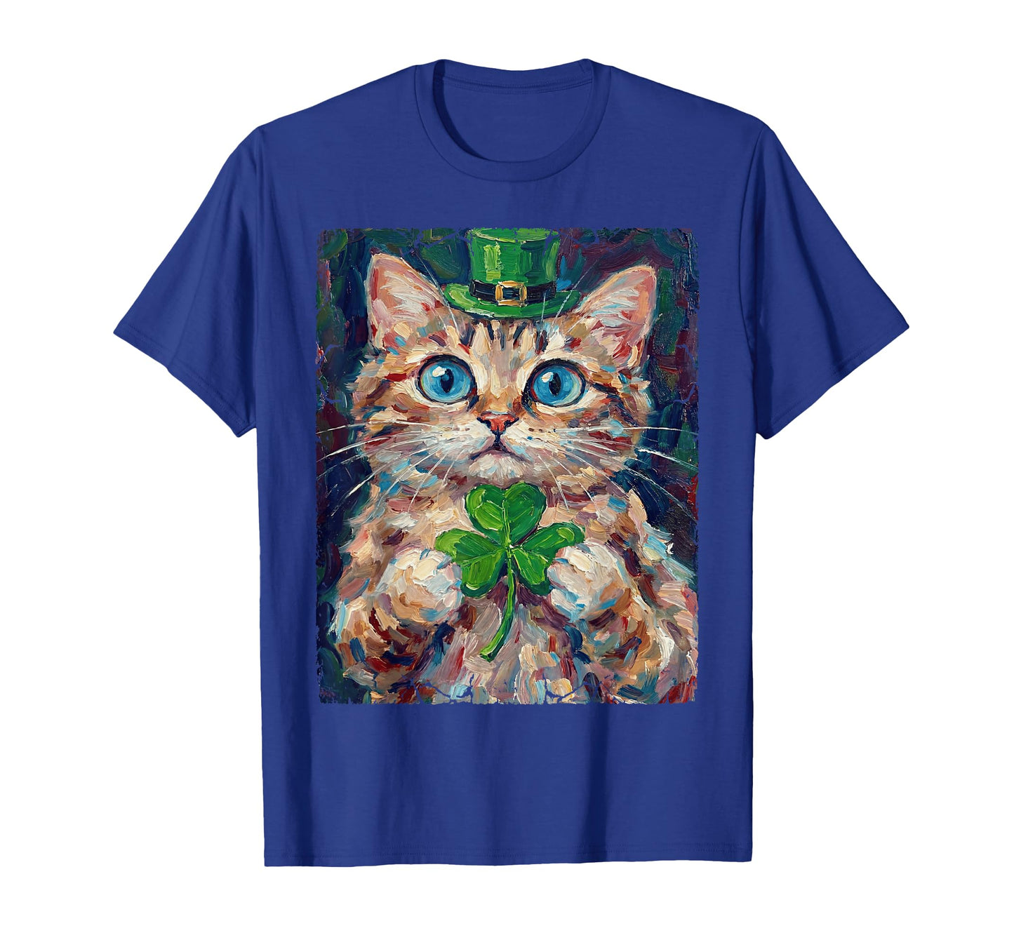 Lucky Cat St Patricks Day Green Shamrock Irish Funny T-Shirt