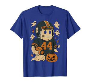 Vintage Skatte-Boo Ghost Football Lover Halloween T-Shirt