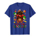 Santa's Favorite Lunch Lady Afro Messy Bun Woman Christmas T-Shirt
