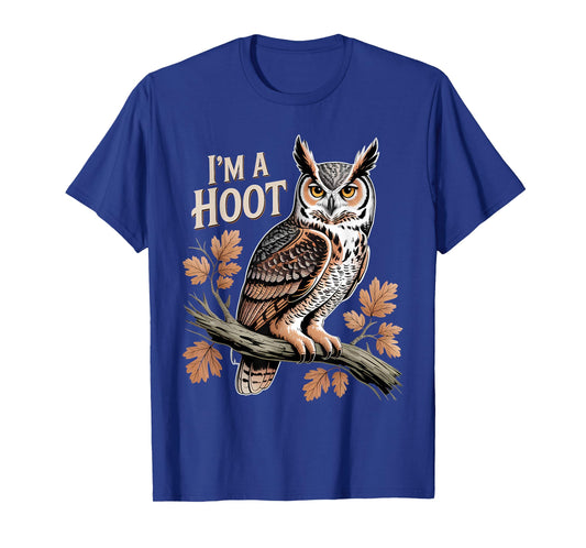 Retro I'm A Hoot Owl Bird Lover Funny Sarcastic Jokes T-Shirt