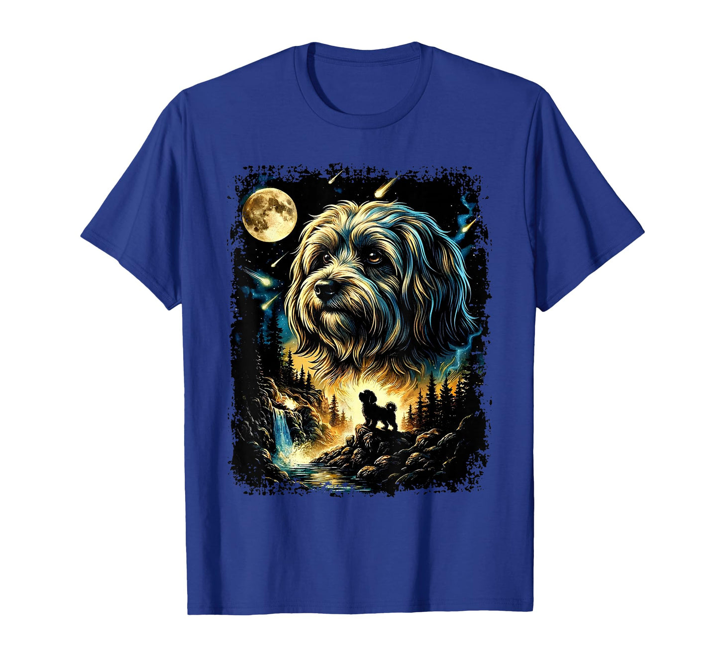 Vintage 90s Havanese Howling at The Moon Havanese Dog Mom T-Shirt
