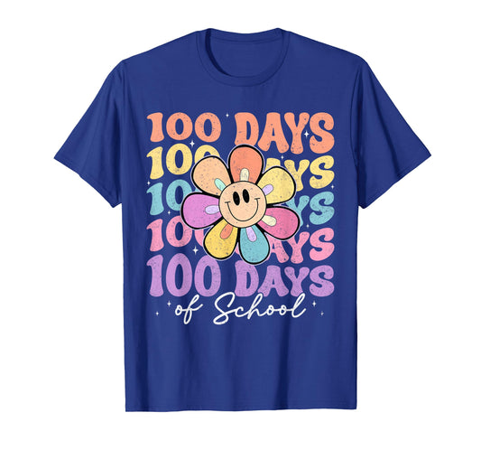 100 Days of School Girls Daisy Flower 100th Day of School T-Shirt