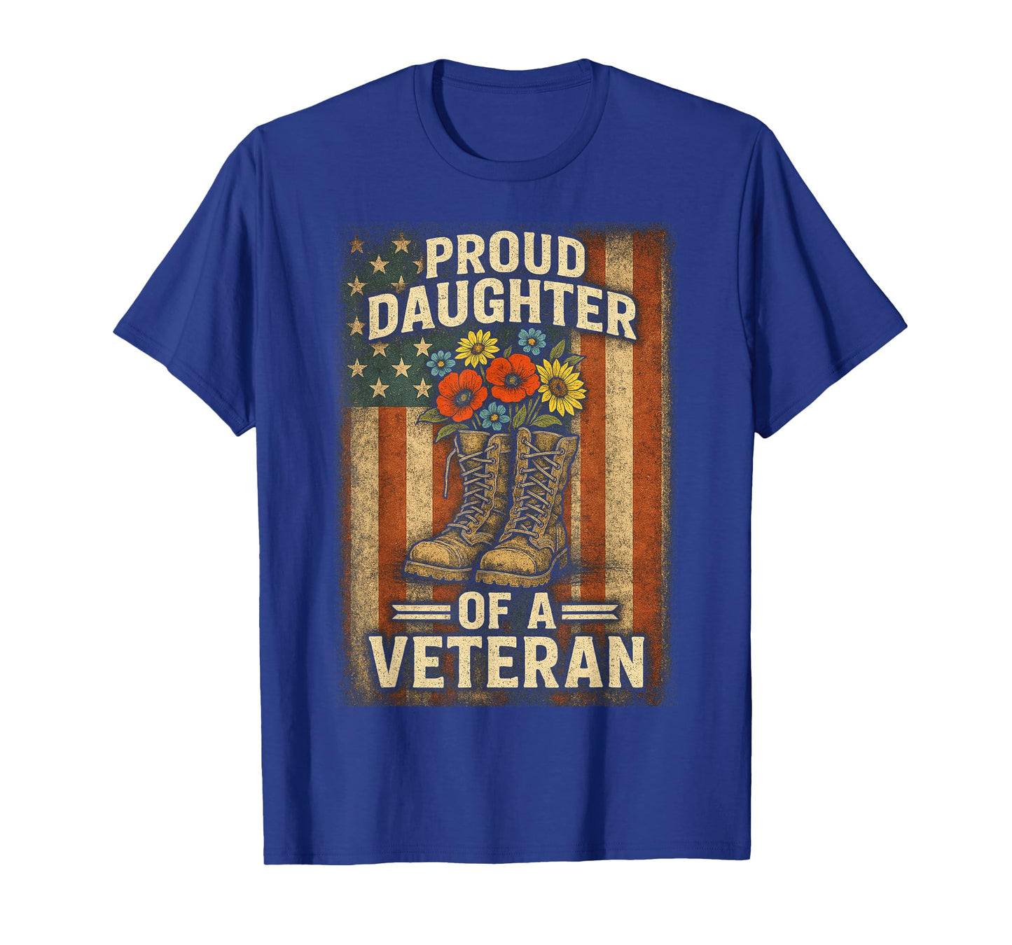 Proud Daughter Veteran Day American Flag Military T-Shirt