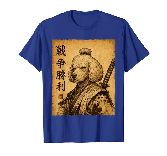 Funny Poodle Samurai Dog Vintage T-Shirt