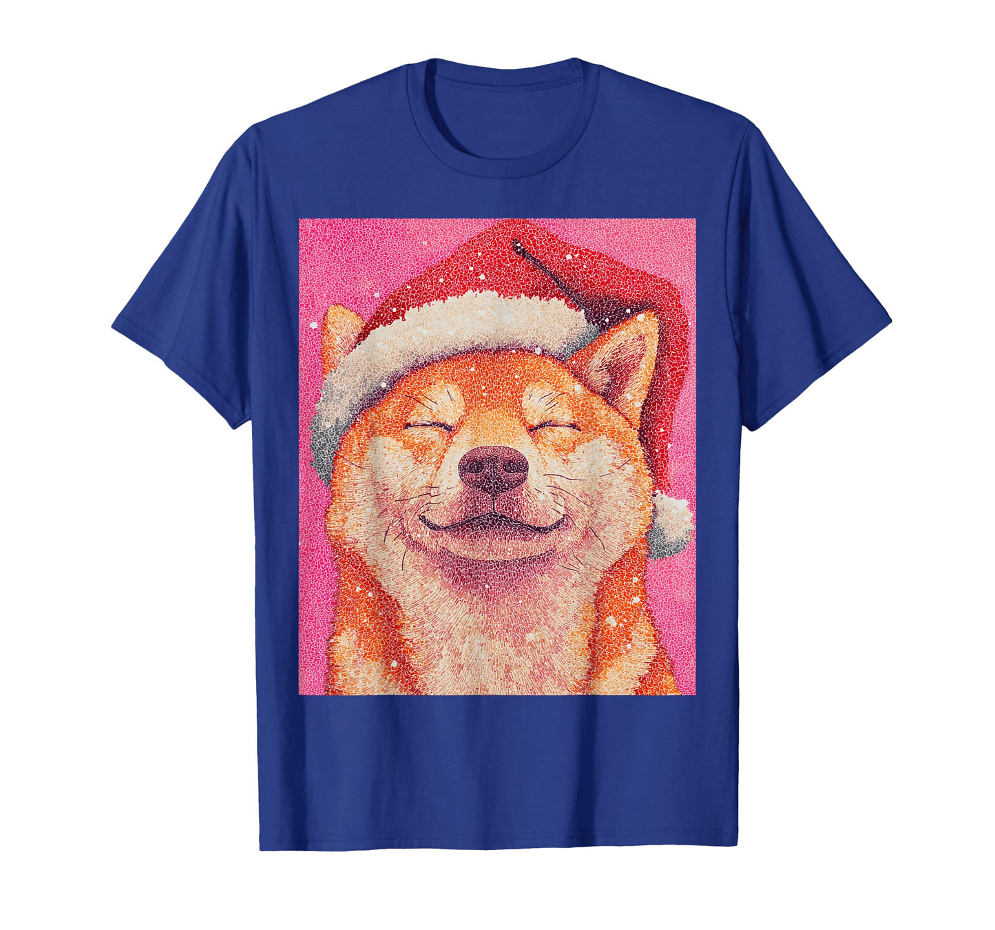Shiba Inu Pink Dog Christmas T-Shirt