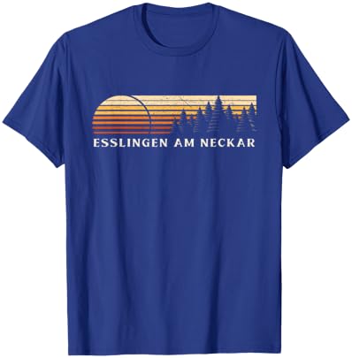 Esslingen am Neckar, Germany Evergreen Vintage Sunset T-Shirt - T-Shirt | Royal