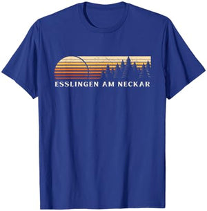 Esslingen am Neckar, Germany Evergreen Vintage Sunset T-Shirt - T-Shirt | Royal
