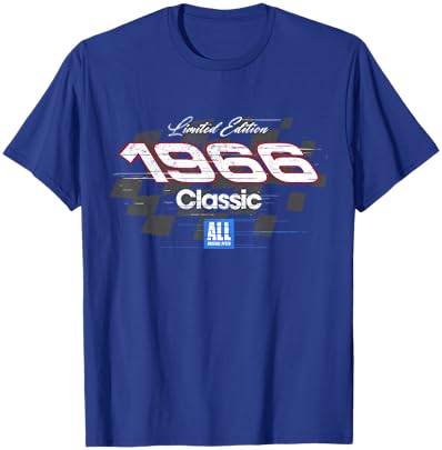 60 Year Old 1966 Classic Car Racing 60th Birthday Race Fan T-Shirt - T-Shirt | Royal