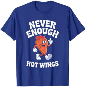 Funny Hot Wing or Hot Wings Retro T-Shirt - T-Shirt | Royal
