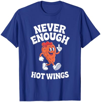 Funny Hot Wing or Hot Wings Retro T-Shirt - T-Shirt | Royal