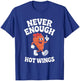 Funny Hot Wing or Hot Wings Retro T-Shirt - T-Shirt | Royal