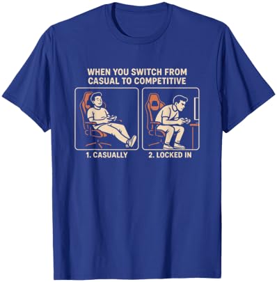 Funny Gamer Meme Casual Competitive Gaming Locked in Game T-Shirt - T-Shirt | Royal