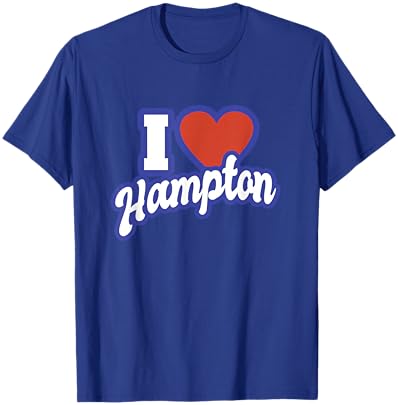 I Love Hampton Virginia T-Shirt - T-Shirt | Royal