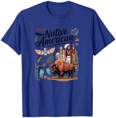 Indigenous Peoples Idea for Kids Native American Themed T-Shirt - T-Shirt | Royal