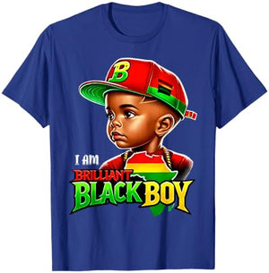 B is for Brilliant Black Boy Kid Black-History Month Toddler T-Shirt - T-Shirt | Royal