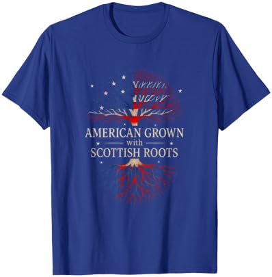 American Grown with Scottish Roots - Scotland Heritage T-Shirt - T-Shirt | Royal