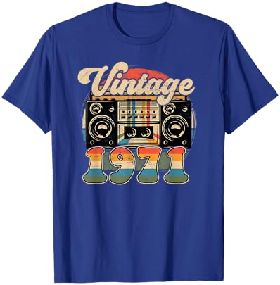 55th Birthday Retro Vintage 1971 Men Women T-Shirt - T-Shirt | Royal