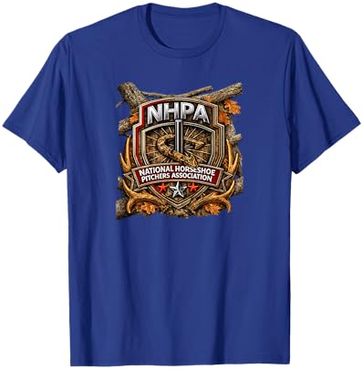 National Horseshoe Pitchers Association NHPA Camo Logo Front T-Shirt - T-Shirt | Royal